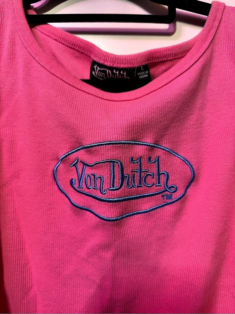 Von Dutch Ribbed Crop Tank Top - Picture 3 of 3